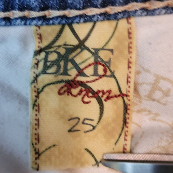 BKE Jeans Size 25 Low Rise Sarah Cropped Medium Light Wash Ripped Stretch - Picture 5 of 12
